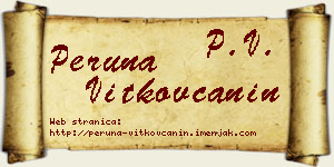 Peruna Vitkovčanin vizit kartica